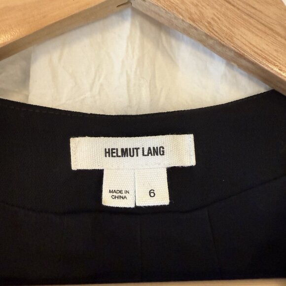 Helmut Lang Black Wool Silk Lightweight Blazer Size 6 Chiffon Luxury Chic - Picture 3 of 12